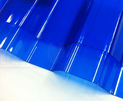 Профилированный поликарбонат Профилированный поликарбонат 1,3 мм (1,05 х 2м, синий)