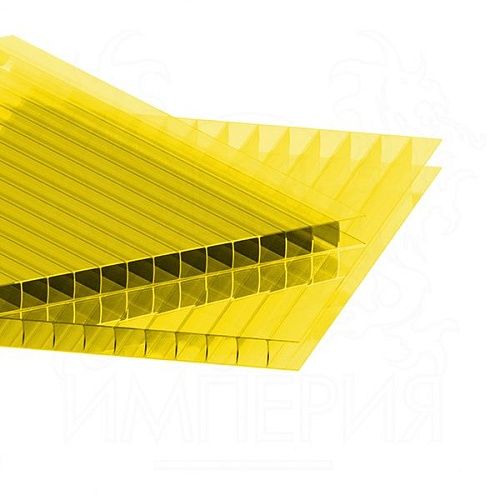 Сотовый поликарбонат Сотовый поликарбонат 10 мм (2,1 х 12м, желтый)