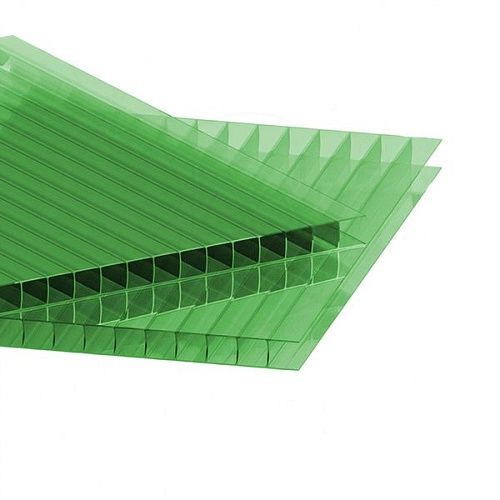 Поликарбонат Сотовый поликарбонат 10 мм (2,1 х 12м, зеленый)